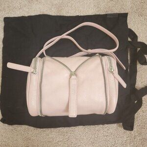 Kara Pebbled Leather Pink two-way wear crossbody bag